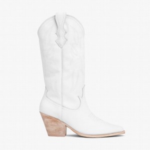 Buty Zachodnie Thursday Boots Rodeo Damskie Białe | ZQD2675VO