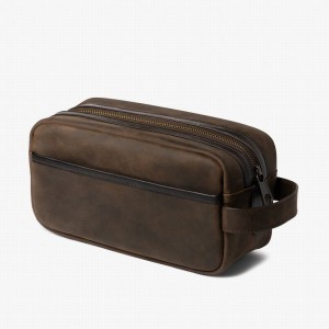 Kosmetyczki Thursday Boots Dopp Kit Męskie Brązowe | YUJ1632OB