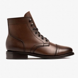 Kozaki Sznurowane Thursday Boots Captain Damskie Walnut | TXC9632SA