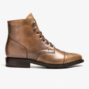 Kozaki Sznurowane Thursday Boots Captain Damskie Beżowe | VJX8965GH