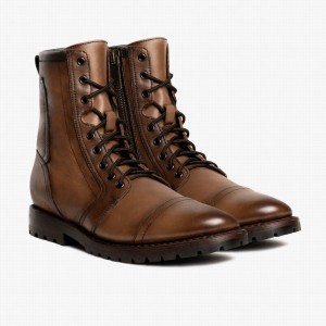 Kozaki Sznurowane Thursday Boots Casa Moto Męskie Brązowe | BZY7499JX