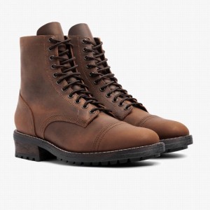 Kozaki Sznurowane Thursday Boots Logger Męskie Czekolada | FBN7935YU