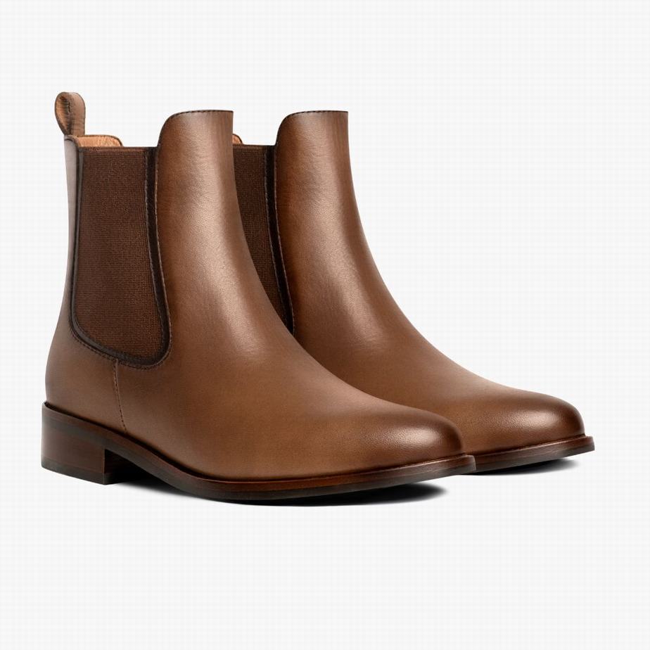 Buty Chelsea Thursday Boots Duchess Damskie Brązowe | EBO5243IW