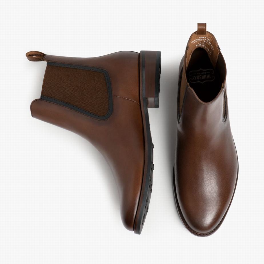 Buty Chelsea Thursday Boots Duchess Damskie Walnut | ENC2792AI