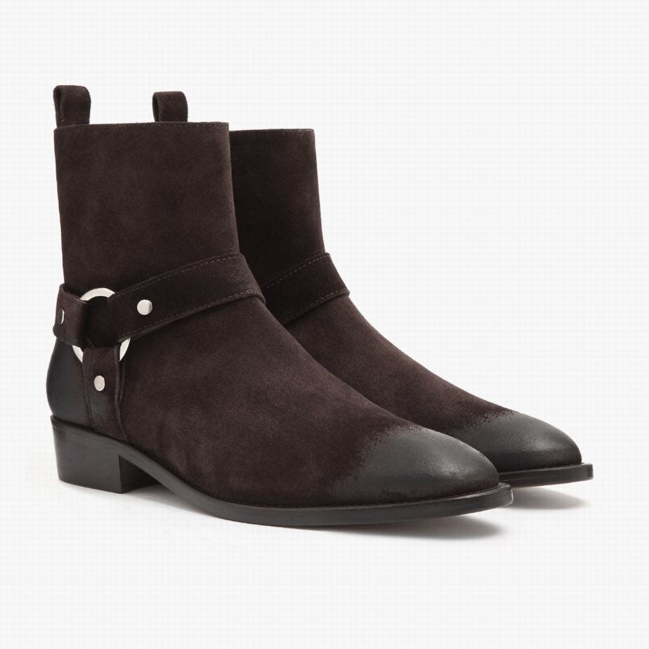 Buty Chelsea Thursday Boots Harness Męskie Ciemny Brązowe | JOH7433QX