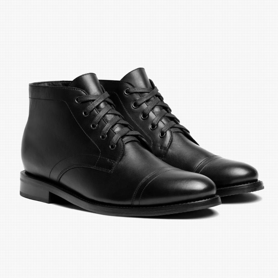 Buty Chukka Thursday Boots Cadet Męskie Czarne | FAQ5562JO