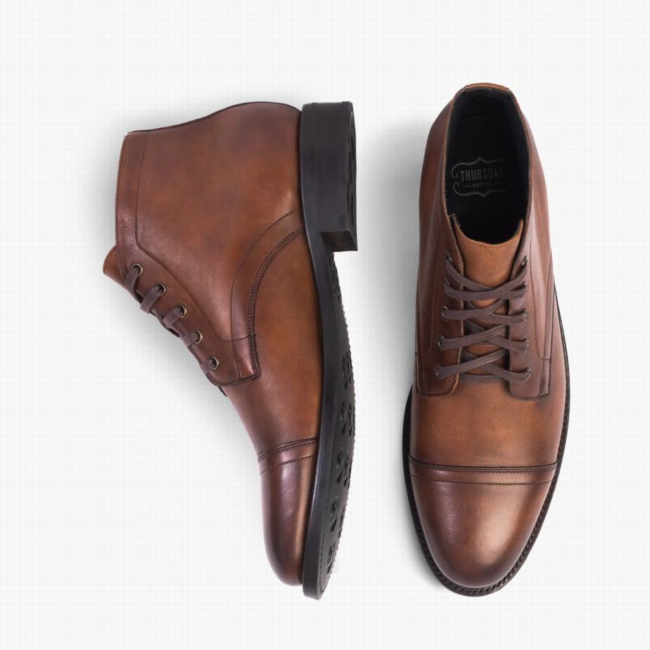 Buty Chukka Thursday Boots Cadet Męskie Walnut | QVX372DL