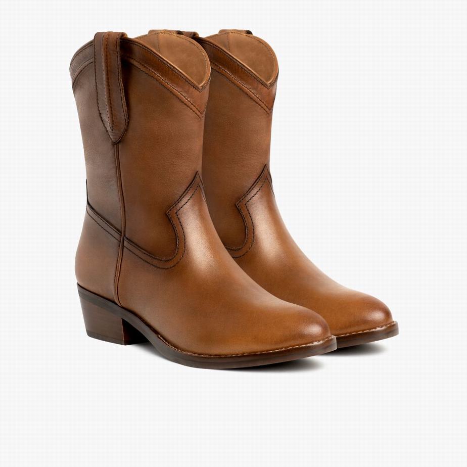 Buty Zachodnie Thursday Boots Liberty Damskie Brązowe | ZJL5219EY