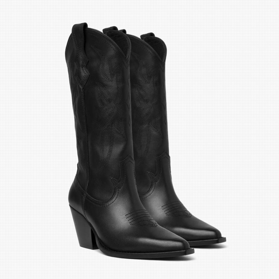 Buty Zachodnie Thursday Boots Rodeo Damskie Czarne | OCW7032TE