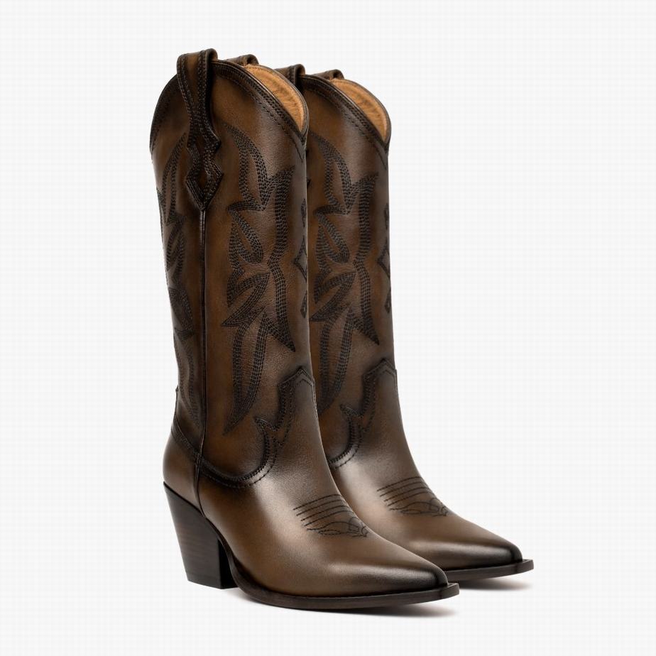 Buty Zachodnie Thursday Boots Rodeo Damskie Czekolada | HKA4339OZ