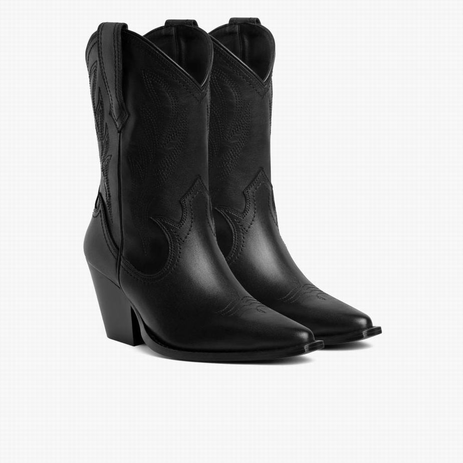 Buty Zachodnie Thursday Boots Sierra Damskie Czarne | EAN9694IW