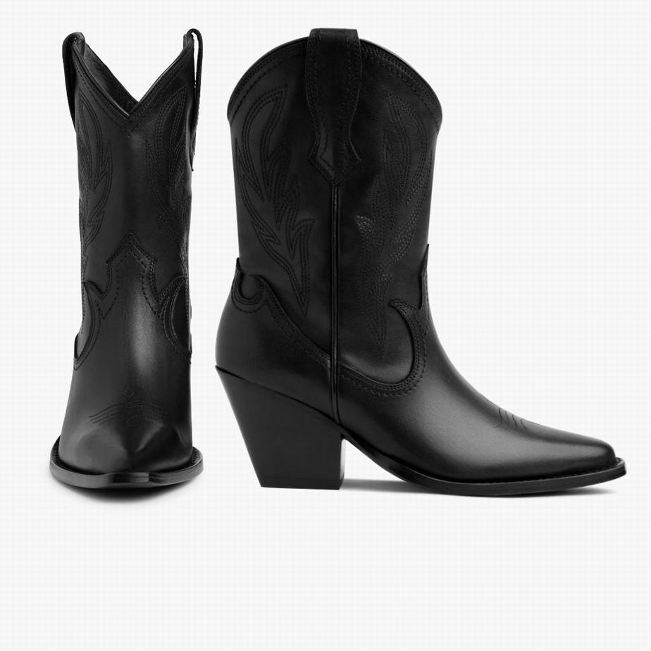 Buty Zachodnie Thursday Boots Sierra Damskie Czarne | EAN9694IW