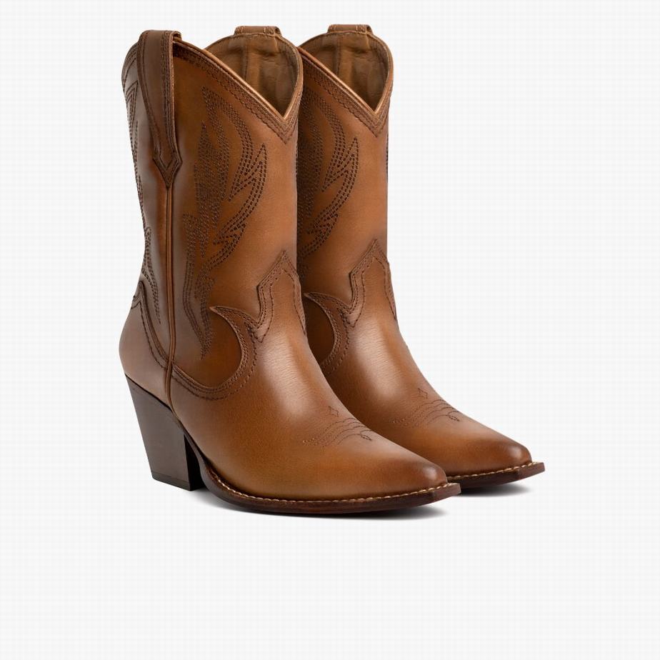 Buty Zachodnie Thursday Boots Sierra Damskie Brązowe | BTW7690IT