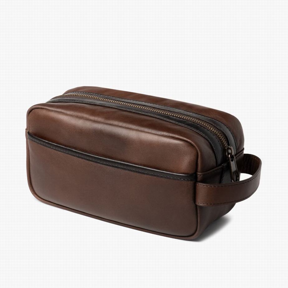 Kosmetyczki Thursday Boots Dopp Kit Męskie Czekolada | QVI6398QN