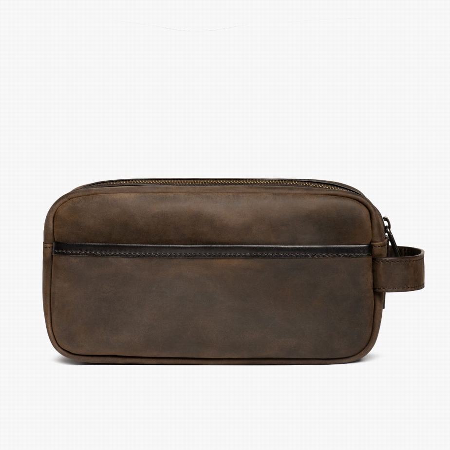 Kosmetyczki Thursday Boots Dopp Kit Męskie Brązowe | YUJ1632OB