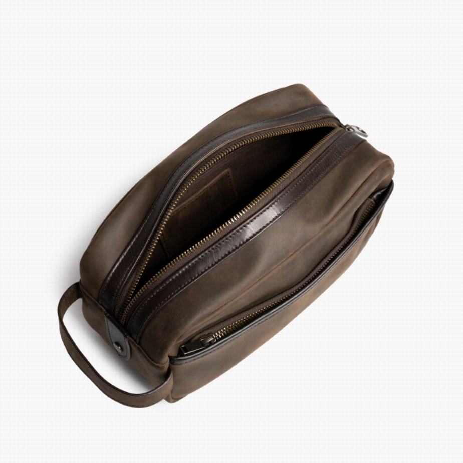 Kosmetyczki Thursday Boots Dopp Kit Męskie Brązowe | YUJ1632OB