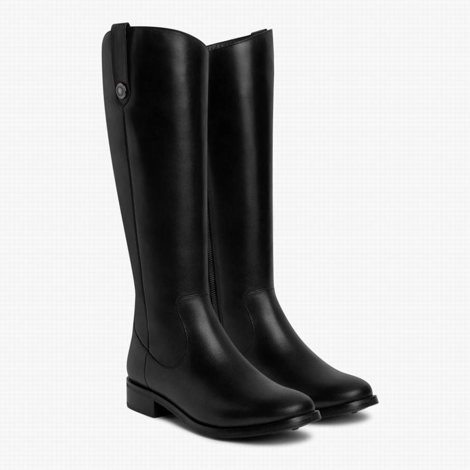 Kozaki Oficerki Thursday Boots Crown Damskie Czarne | ZMU7127LF