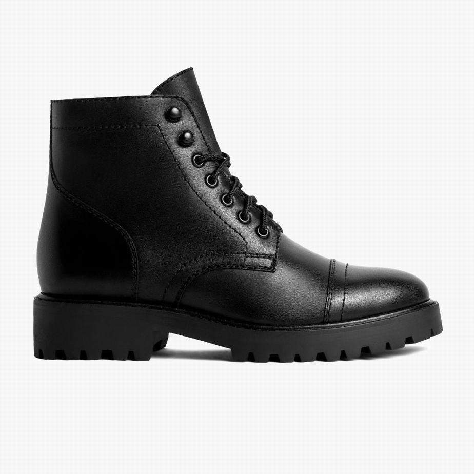 Kozaki Sznurowane Thursday Boots Captain StormKing® Damskie Czarne | OTL3822QQ