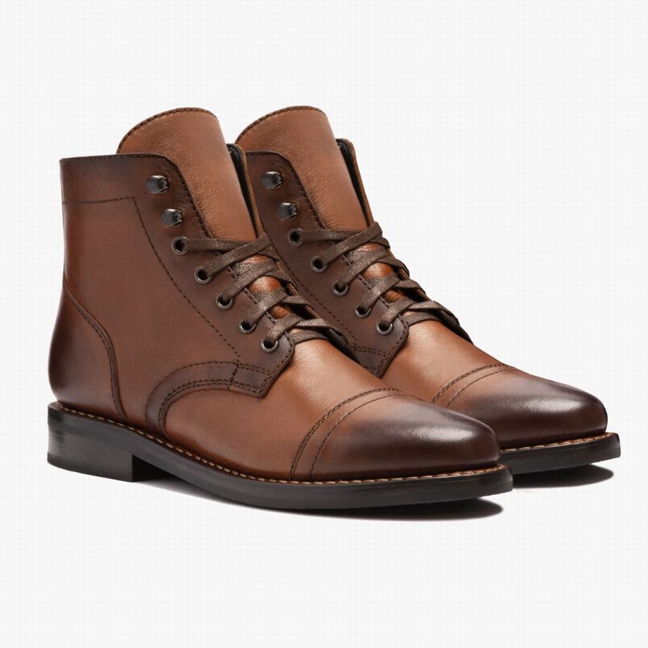 Kozaki Sznurowane Thursday Boots Captain Damskie Brandy | LTI9663TK