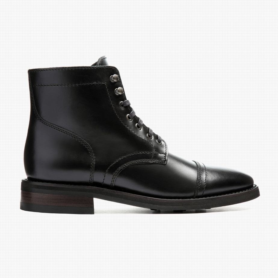 Kozaki Sznurowane Thursday Boots Captain Męskie Czarne | TIJ3929GS