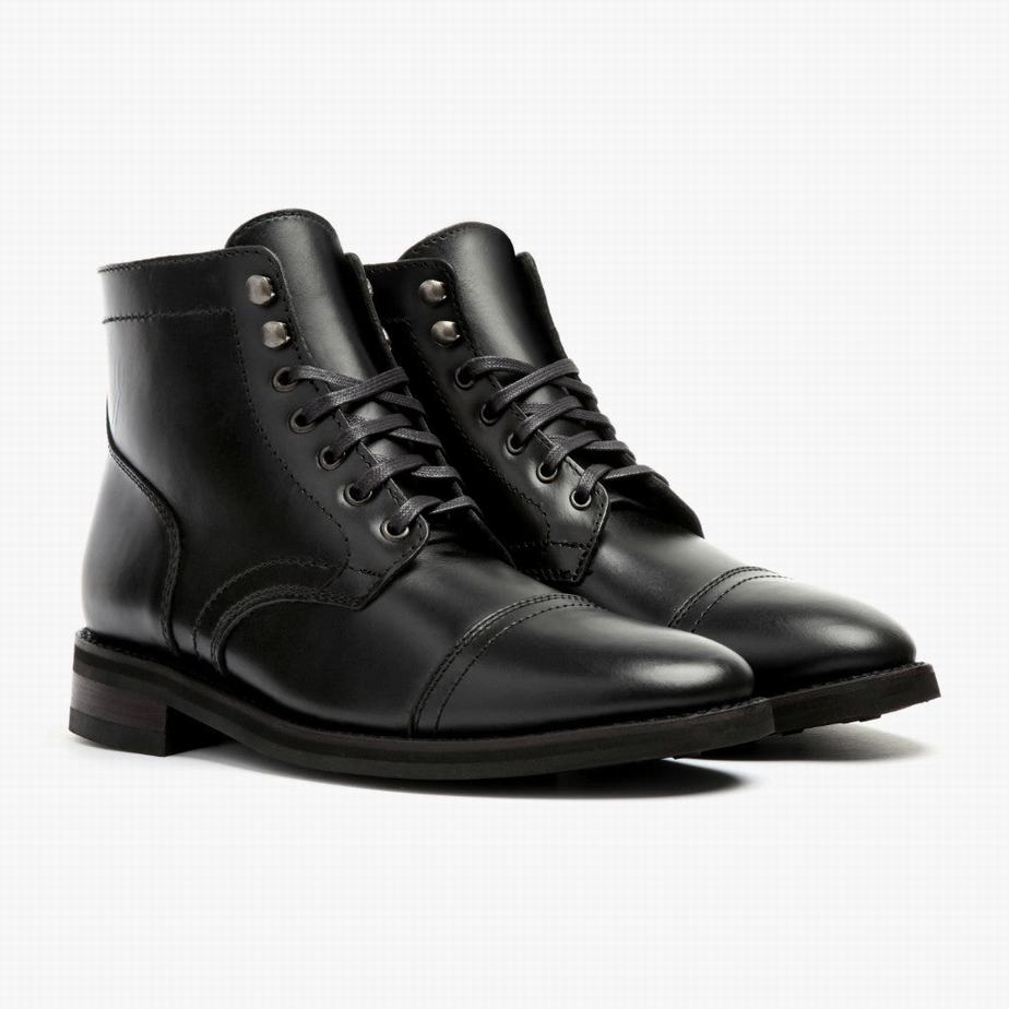 Kozaki Sznurowane Thursday Boots Captain Męskie Czarne | TIJ3929GS