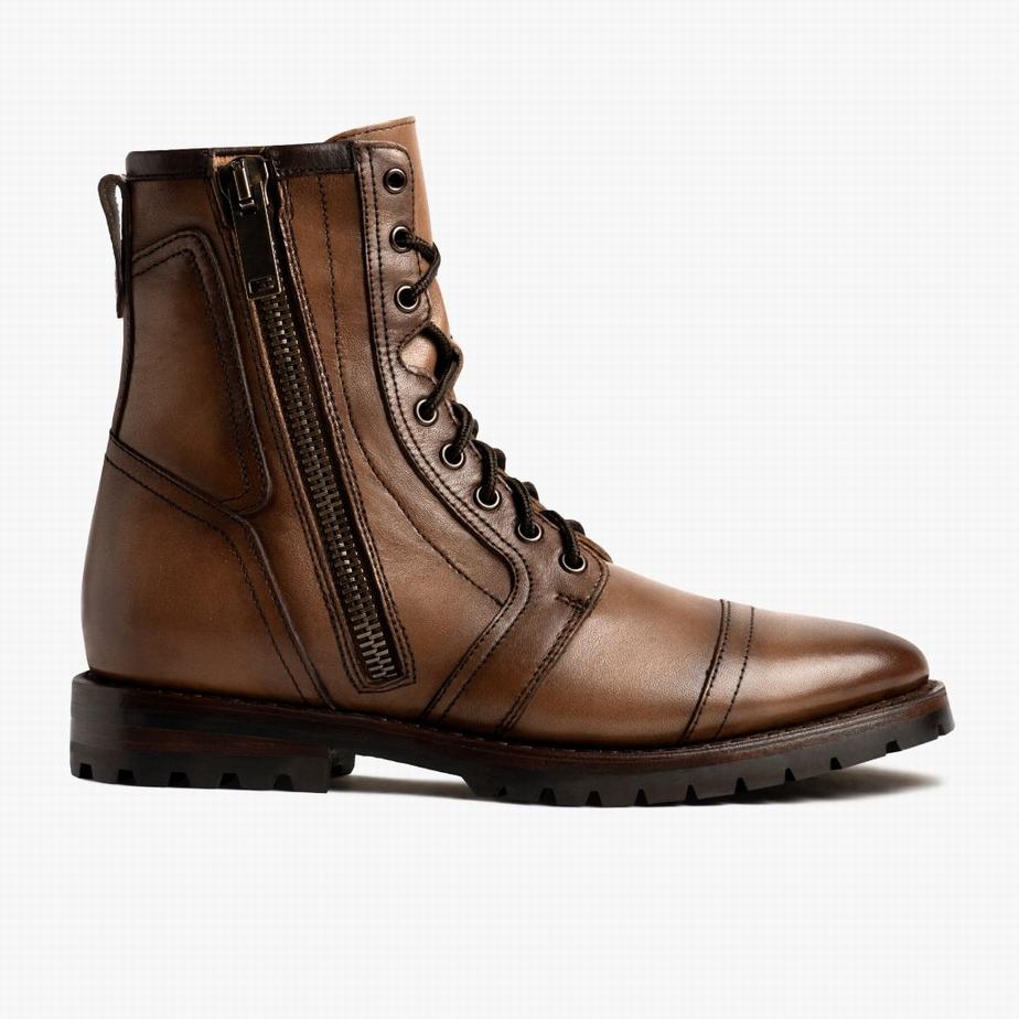 Kozaki Sznurowane Thursday Boots Casa Moto Męskie Brązowe | BZY7499JX