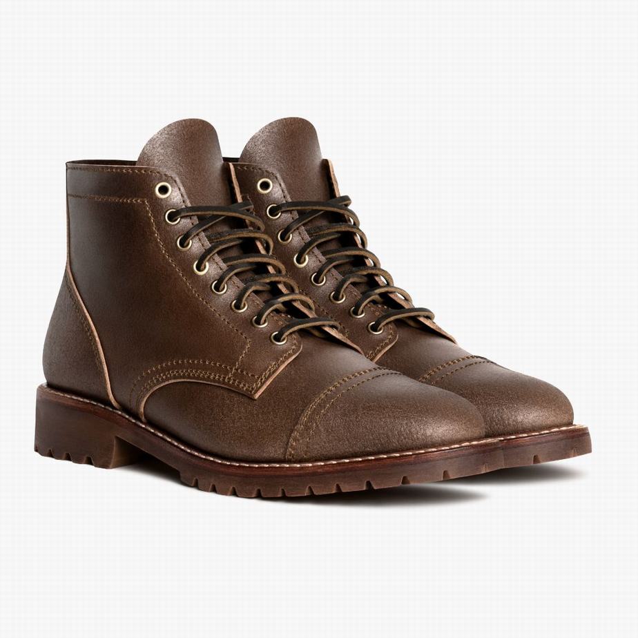 Kozaki Sznurowane Thursday Boots Vanguard Męskie Beżowe | XLH475QT