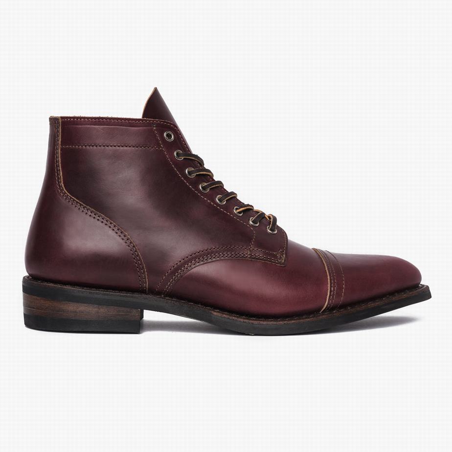 Kozaki Sznurowane Thursday Boots Vanguard Męskie Czerwone Brązowe | BQI5753FW