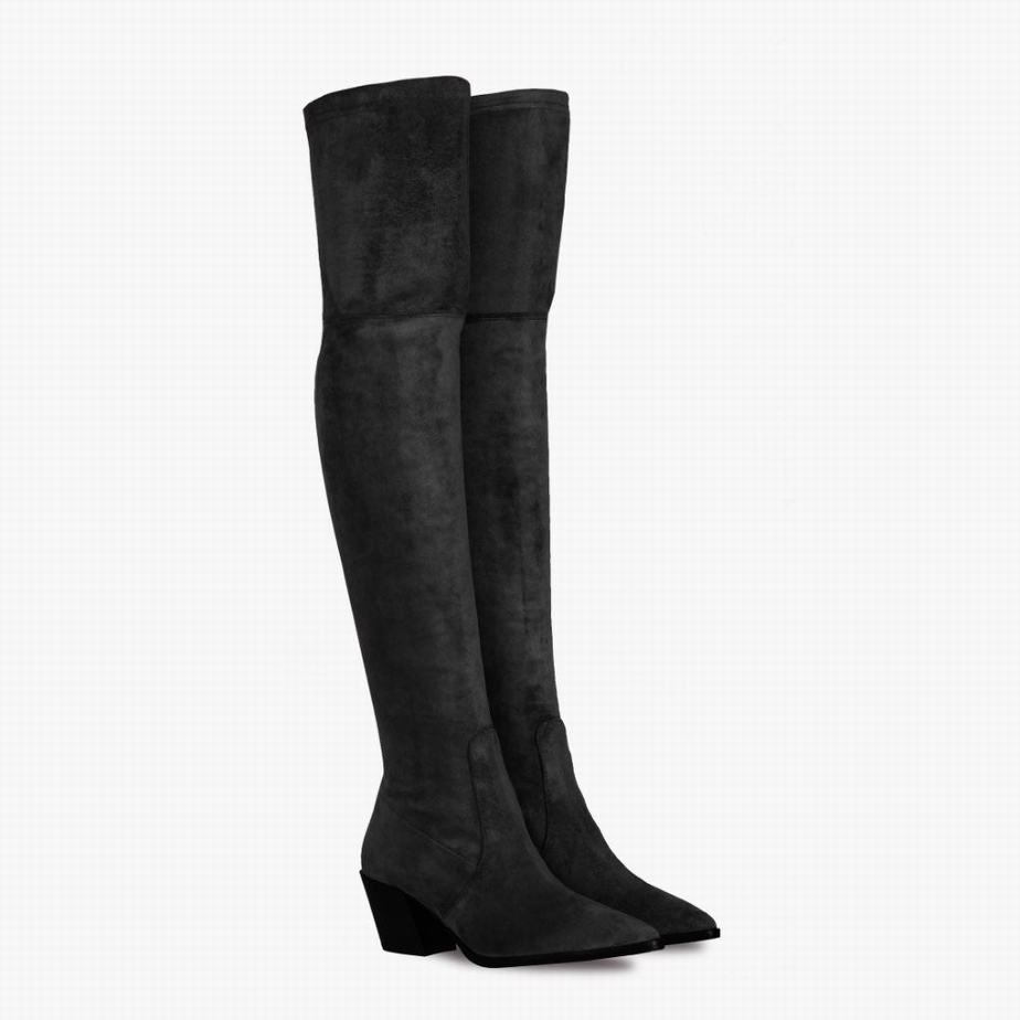 Kozaki Za Kolano Thursday Boots Tempest Damskie Czarne | JLJ1090LK