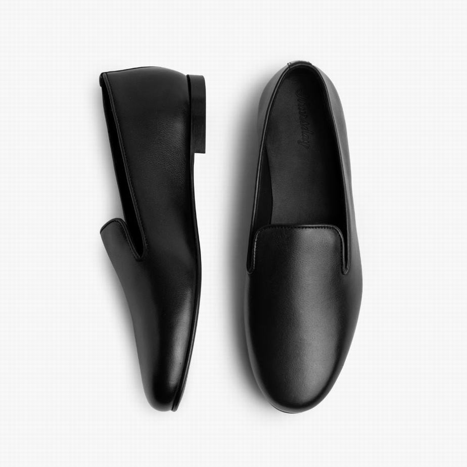 Loafersy Thursday Boots Eden Damskie Czarne | XRT737QH