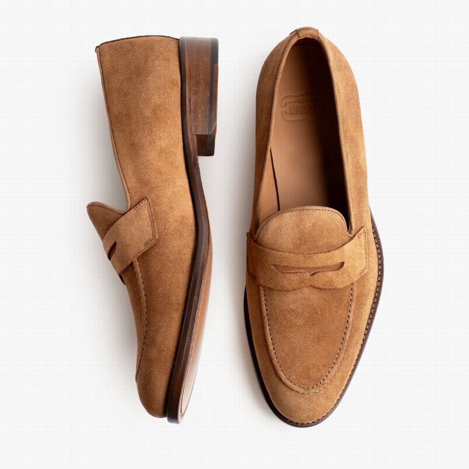 Loafersy Thursday Boots Lincoln Męskie Brązowe | AJS2195MF